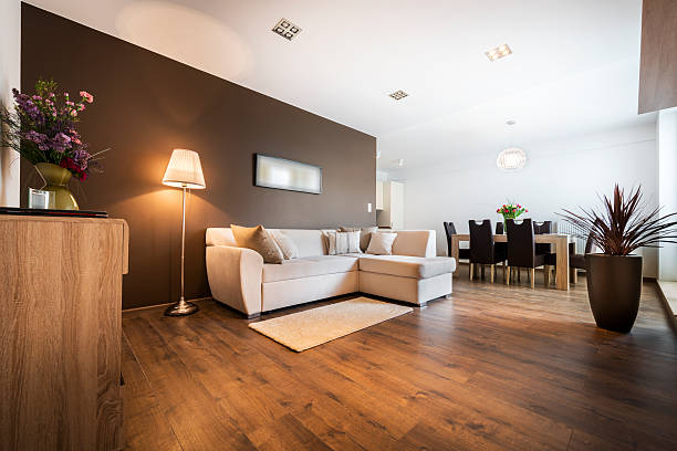 LVT SPC Wooden Flooring with beautiful carpets and rugs
